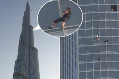 Том Круз забрался на самый высокий в мире небоскреб