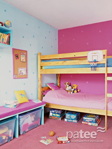 Розовый интерьер