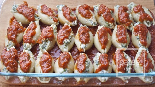 Рецепт макарон ракушки с фаршем в духовке рецепт