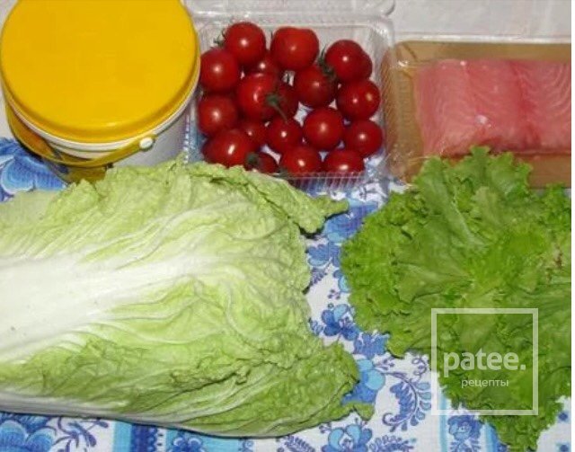 Салат из семги и пекинской капусты рецепт с очень вкусный