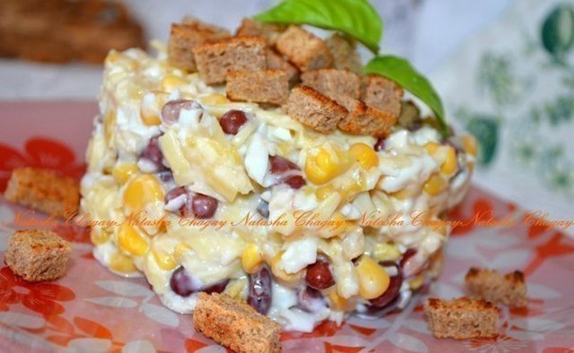 Салаты с сухарями и фасолью рецепты с Салаты с сухарями и фасолью рецепты с