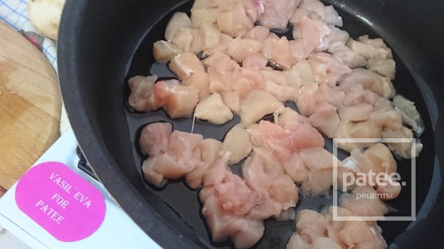 Фарфалле с курицей и грибами в сливочном соусе рецепт