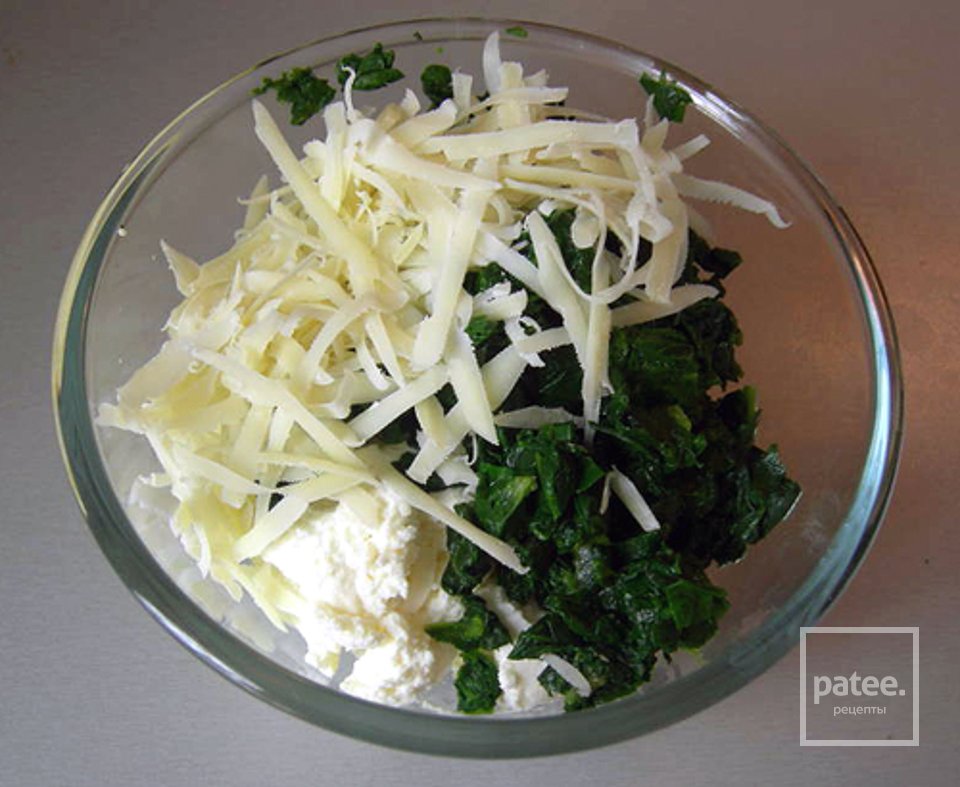 Каннелони с сырно-шпинатной начинкой - Шаг 1