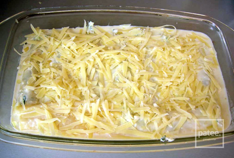 Каннелони с сырно-шпинатной начинкой - Шаг 4