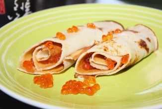 Блины с красной икрой