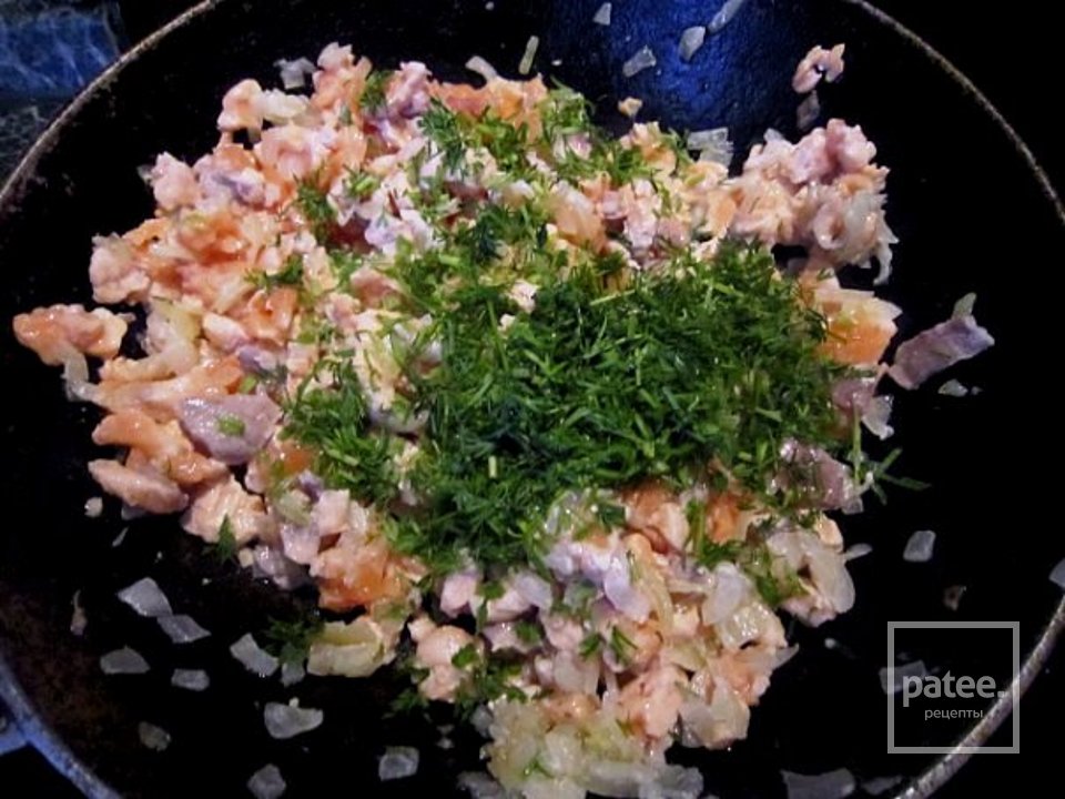 Блинные мешочки с жюльеном из красной рыбы - Шаг 3