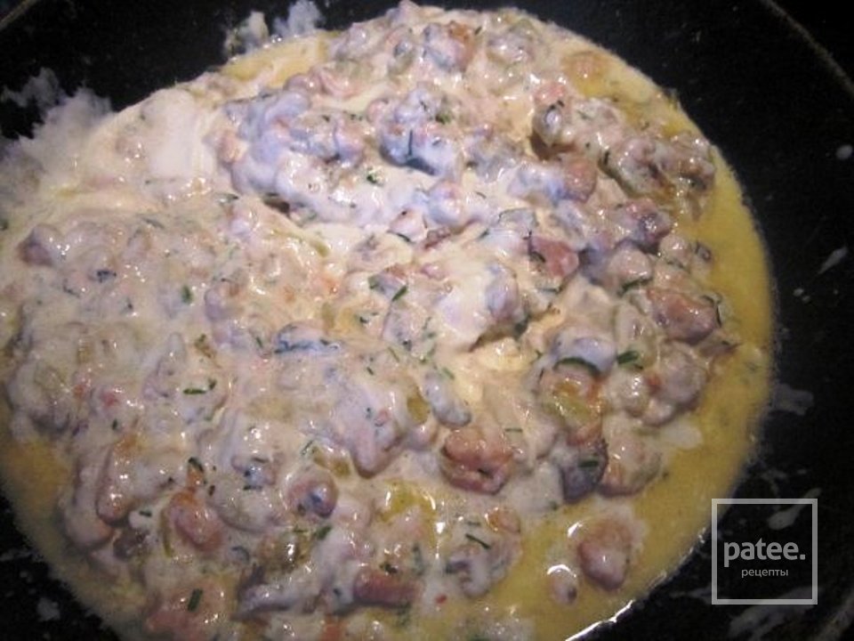 Блинные мешочки с жюльеном из красной рыбы - Шаг 4