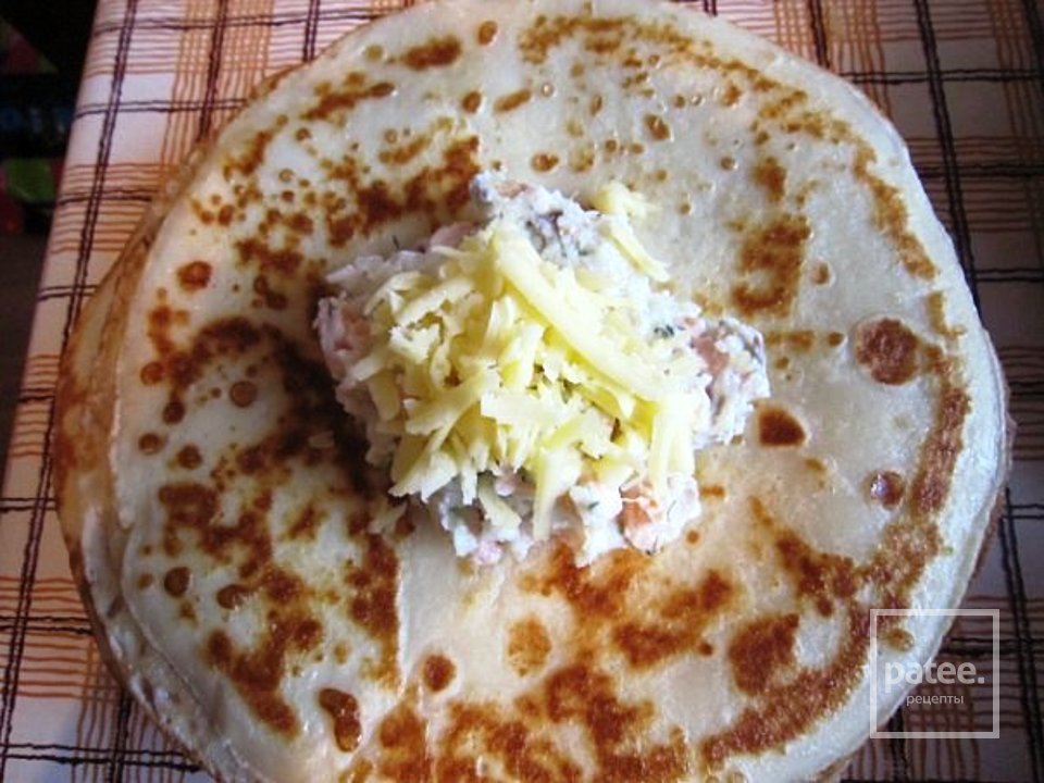 Блинные мешочки с жюльеном из красной рыбы - Шаг 6