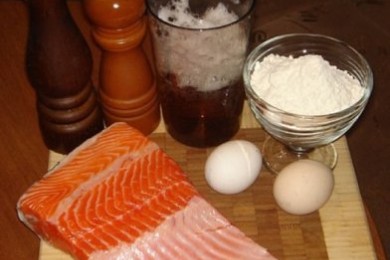 Семга в кляре - Шаг 1