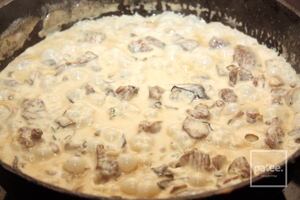 Паста с индейкой и грибами - Шаг 8