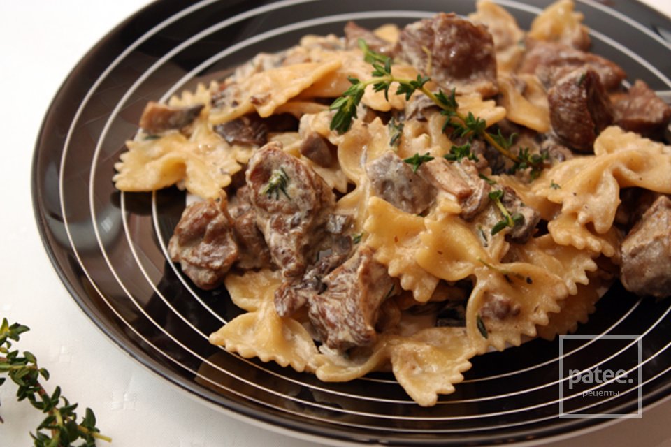 Паста с индейкой и грибами - Шаг 9