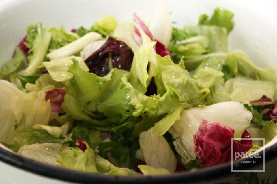 Зеленый салат с козьим сыром - Шаг 2
