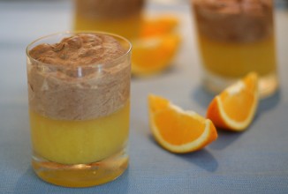 Апельсиновое желе с шоколадным муссом