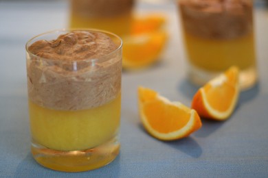 Рецепт Апельсиновое желе с шоколадным муссом