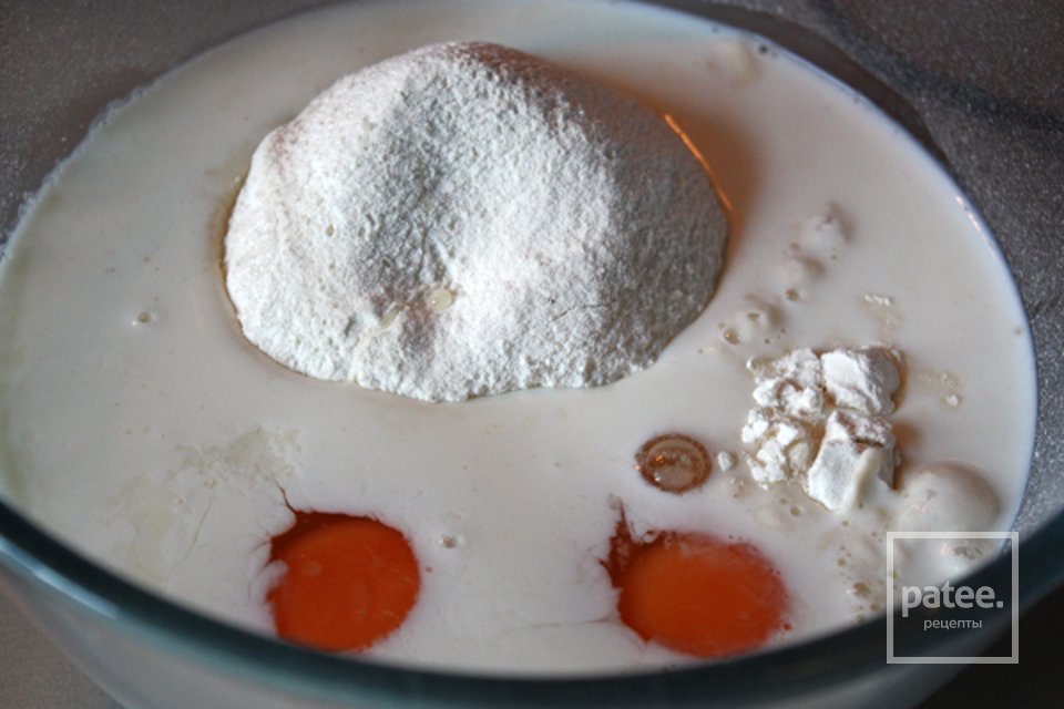 Блины с творогом - Шаг 1