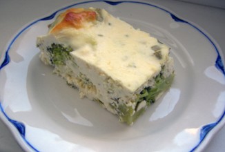 Брокколи, запеченная в твороге