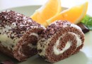 Шоколадно-апельсиновый рулет