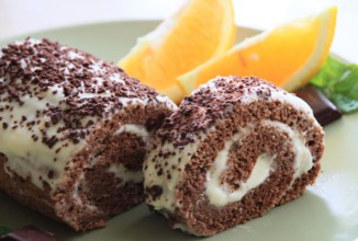 Шоколадно-апельсиновый рулет