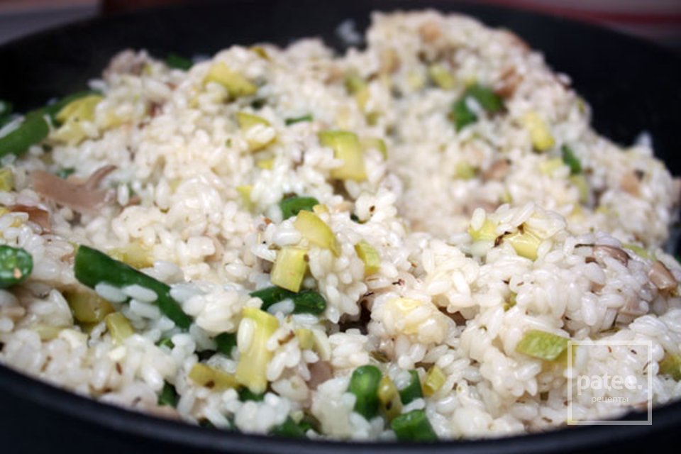 Зеленое ризотто с грибами - Шаг 5