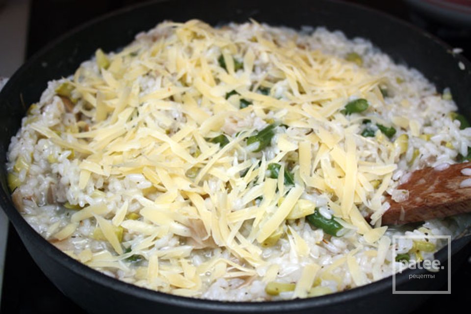 Зеленое ризотто с грибами - Шаг 6