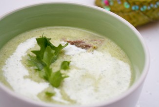 Суп-пюре из брокколи и зеленой фасоли