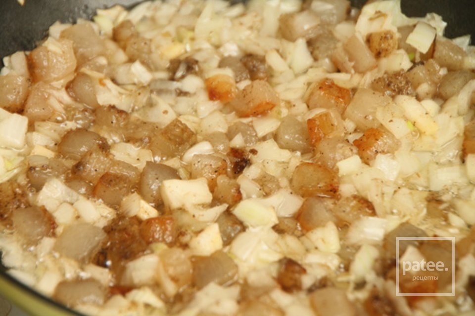 Киш с шампиньонами и салом - Шаг 4