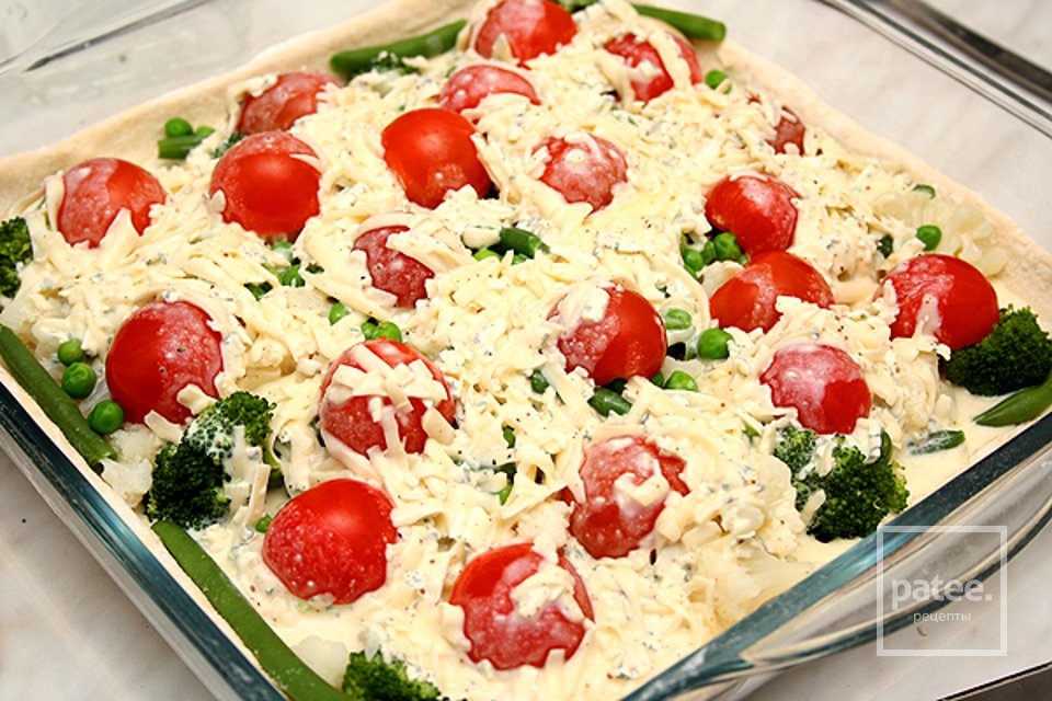 Цветной пирог с овощами - Шаг 13