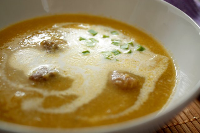 Овощной суп-пюре с тефтельками