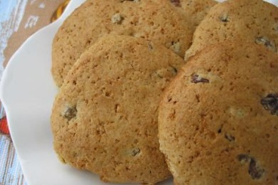 Рецепт Овсяно-медовое печенье с изюмом