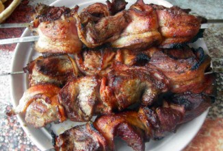 Шашлык в беконе