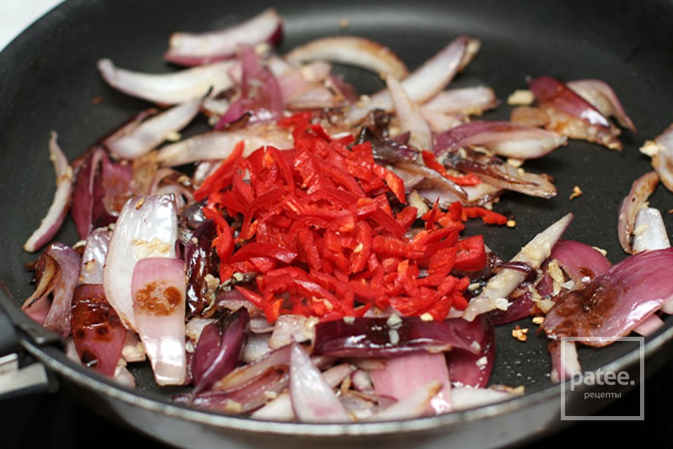 Чили из черной фасоли и баклажан - Шаг 6