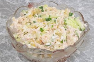 Салат "Гнездо глухаря". - приготовление