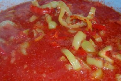 Лечо с фасолью - приготовление