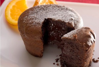 Шоколадные кексы с жидкой начинкой