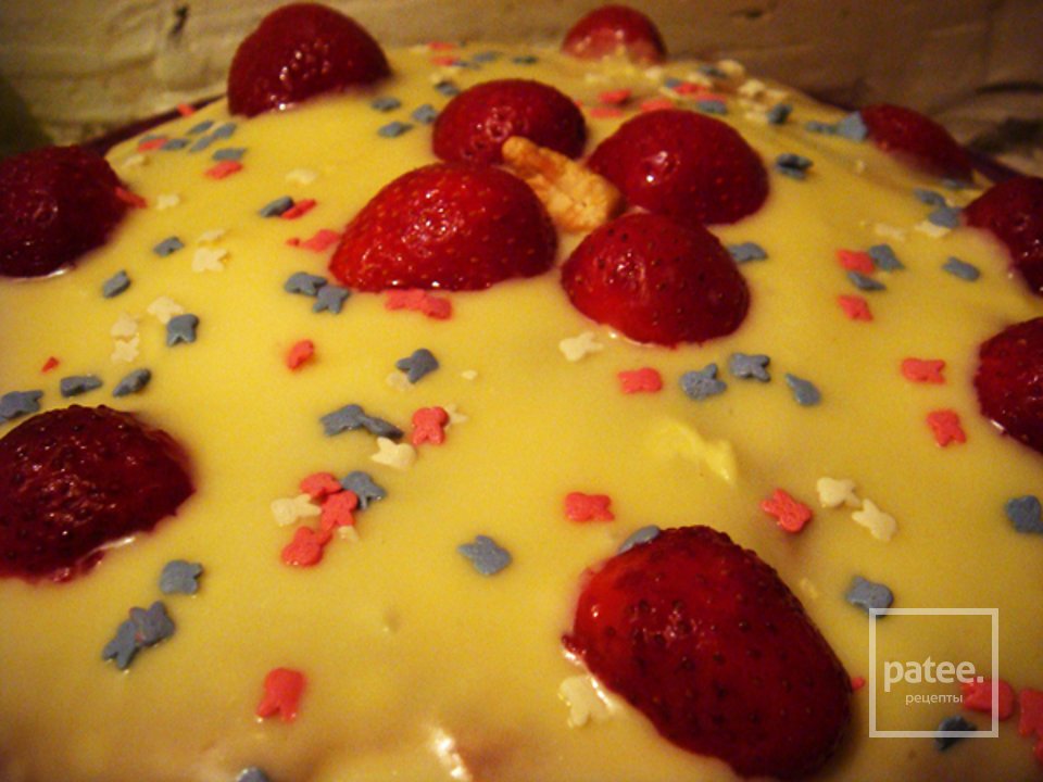 Клубничный блинный торт - Шаг 7