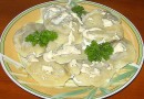 Пельмени с начинкой из вареного мяса