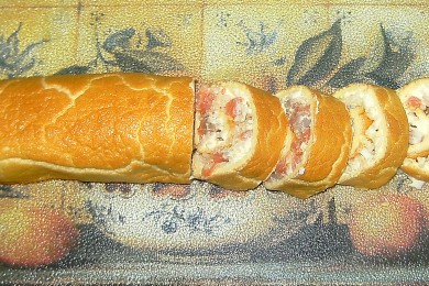 Яичный рулет с рисом и рыбой - приготовление