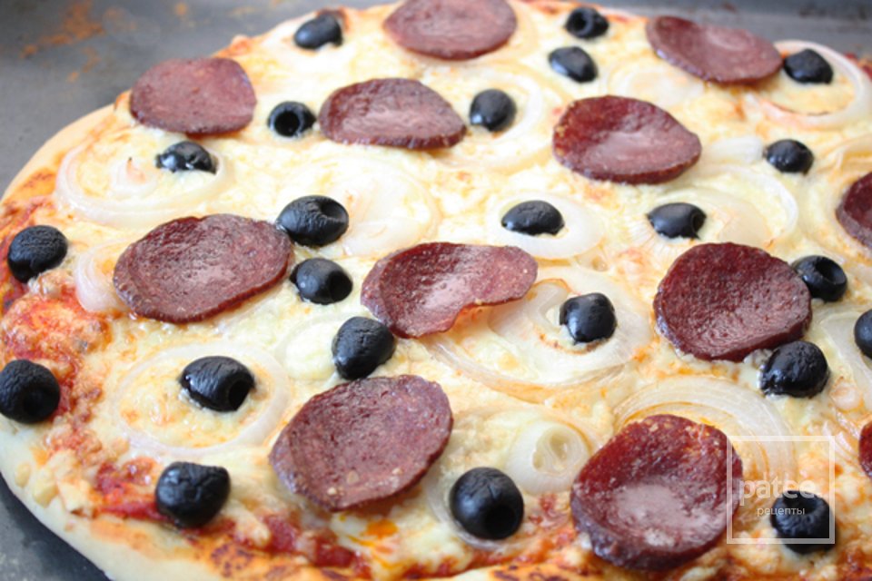 Пицца с колбасой - Шаг 6
