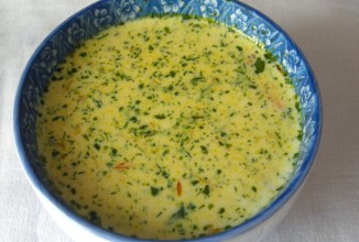 Сырный суп с креветками