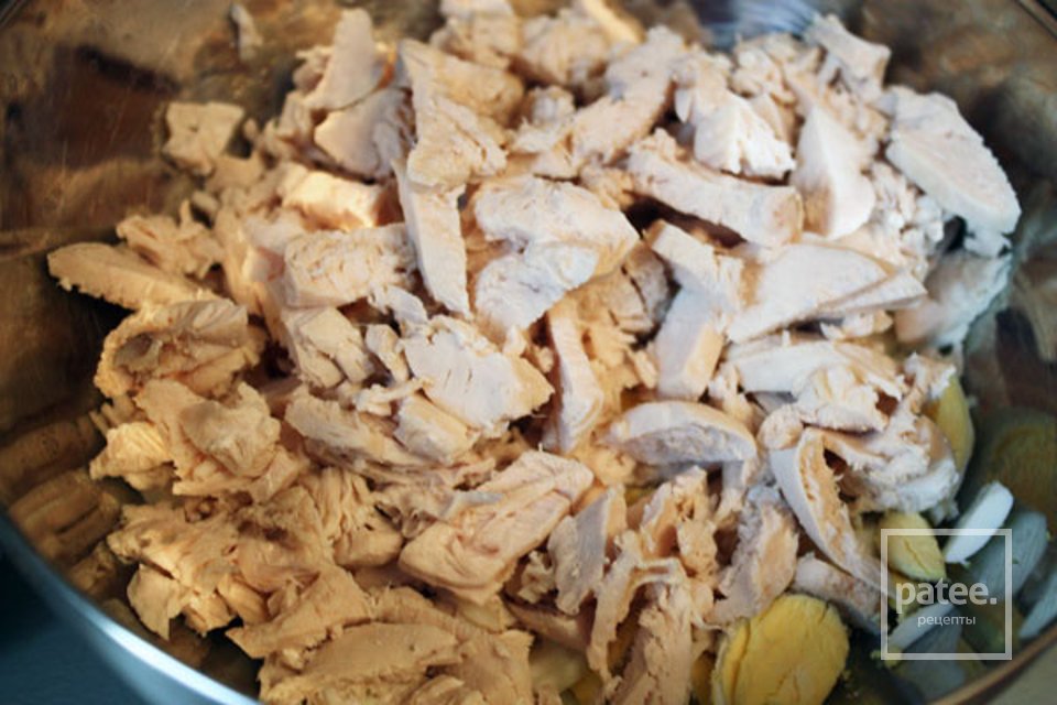 Творожные кольца с куриным салатом - Шаг 5