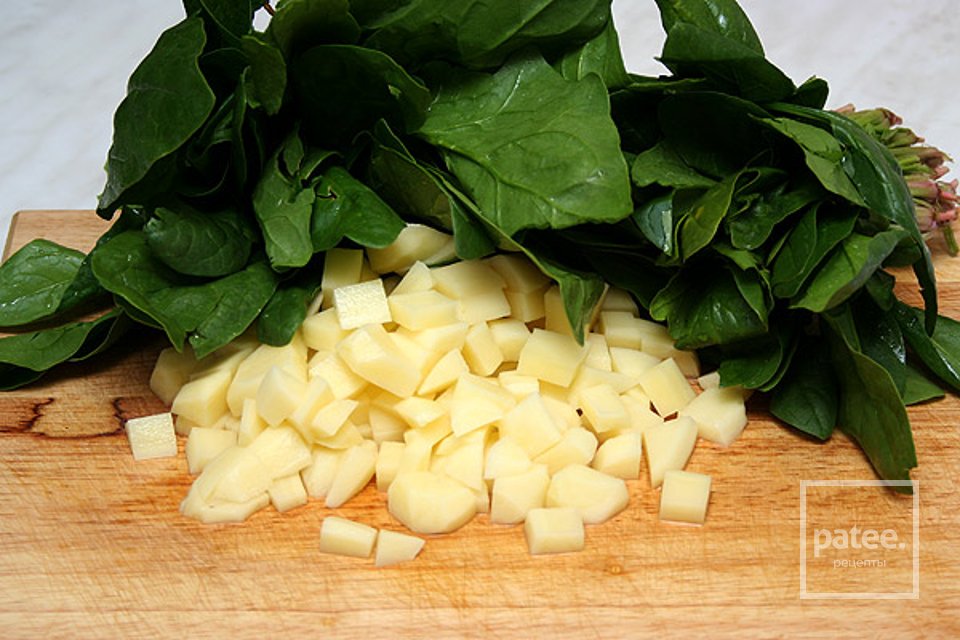 Суп из шпината - Шаг 1