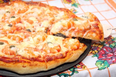 Рецепт Пицца с креветками