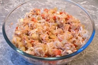 Салат «Футбол» - приготовление