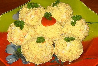 Сырные шарики с сюрпризом