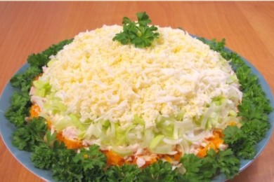 Салат «Весенний день» - приготовление