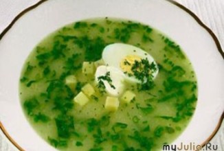 Суп картофельный со щавелем