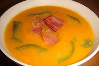 Тыквенный суп с беконом