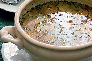 Суп из репы с гренками