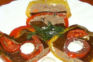 Болгарский перец фаршированный печенью