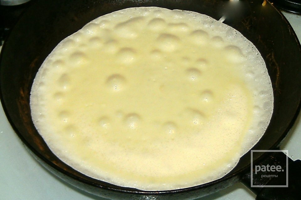 Блинчики с гречкой и мясом - Шаг 6